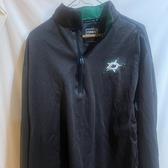 Dallas Stars Fanatics Pro Lightweight Quarter-zip Pullover Heather Charcoal Grey - Picture 1 of 3